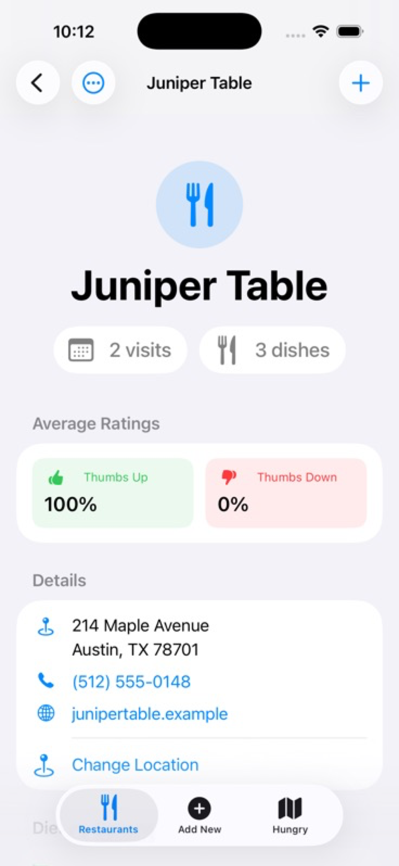 View detailed restaurant information