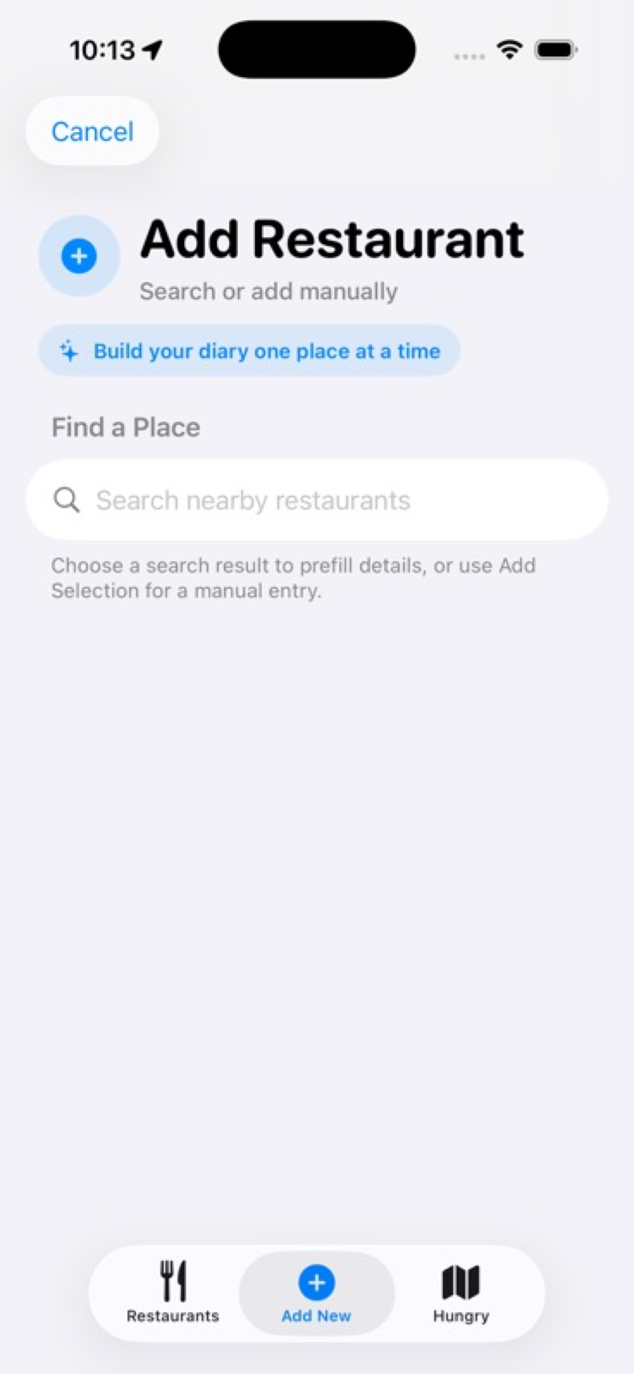 Add a restaurant